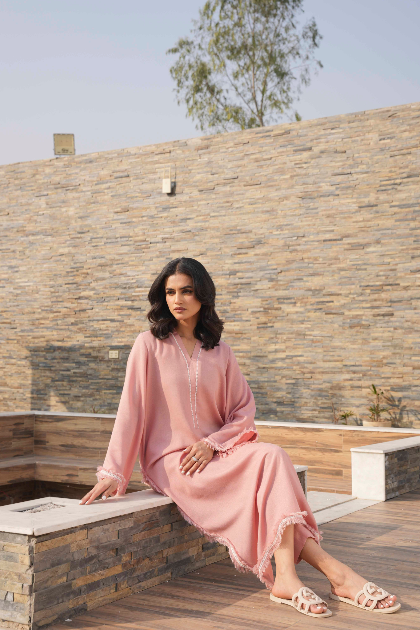 Blush Pink Galbe Karandi Coord