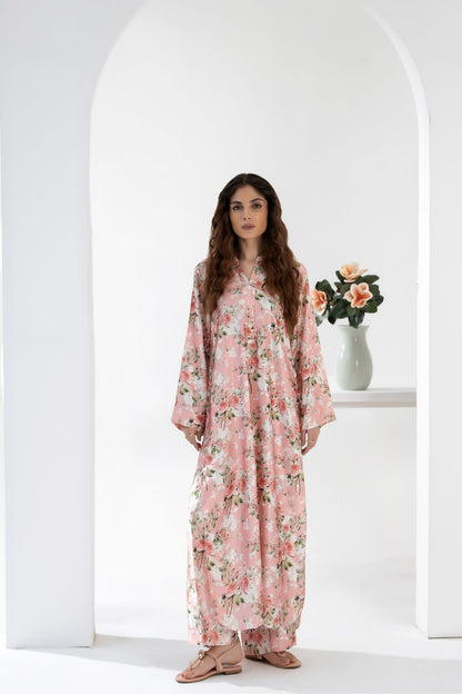 Blush Peony - Printed Silk Coord