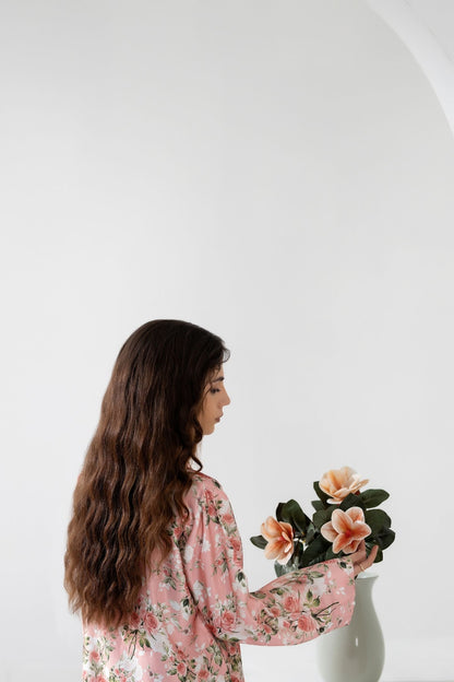 Blush Peony - Printed Silk Coord