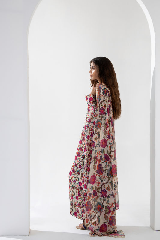 Crimson Poppy - Printed Silk Coord