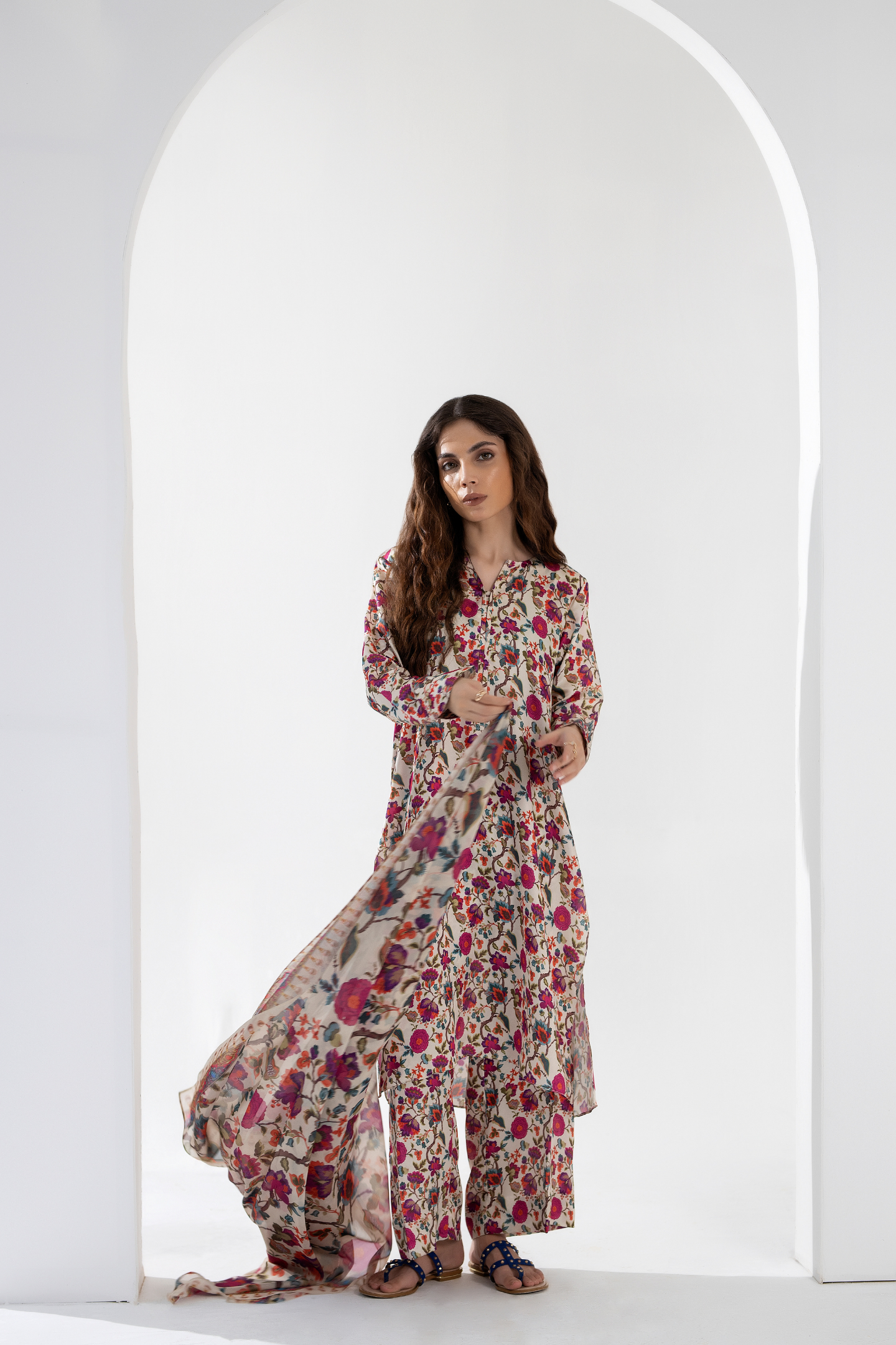 Crimson Poppy - Printed Silk Coord