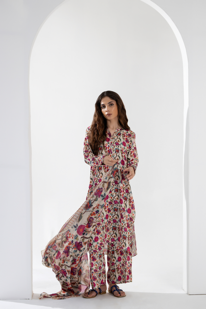 Crimson Poppy - Printed Silk Coord