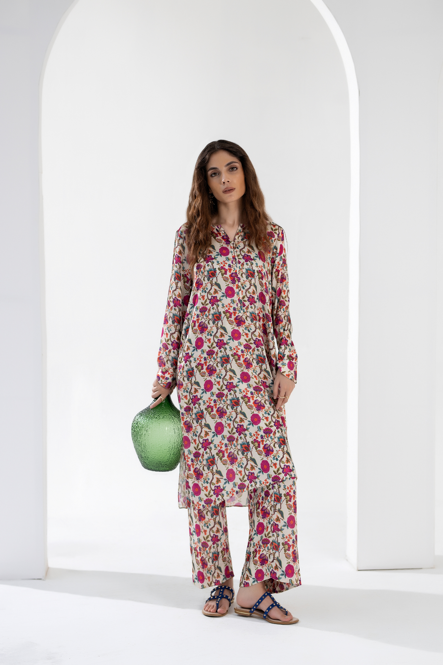 Crimson Poppy - Printed Silk Coord