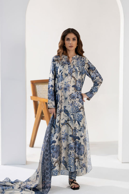 Blue Iris - Printed Silk Coord