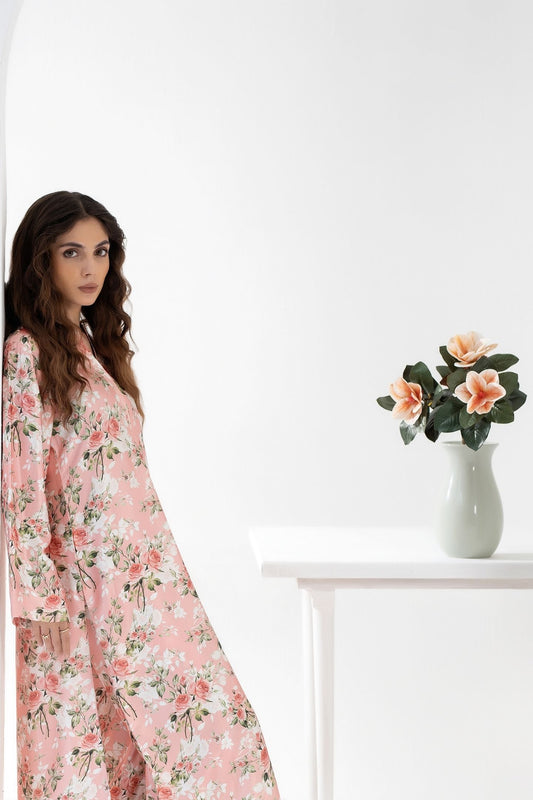 Blush Peony - Printed Silk Coord