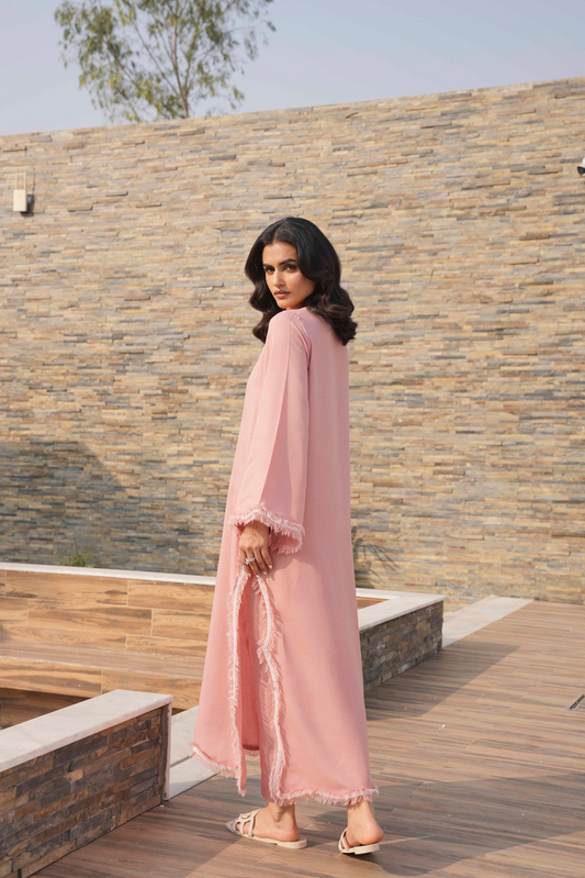 Blush Pink Galbe Karandi Coord