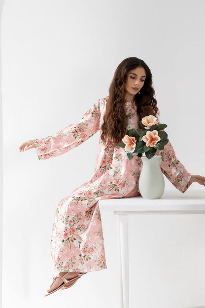 Blush Peony - Printed Silk Coord