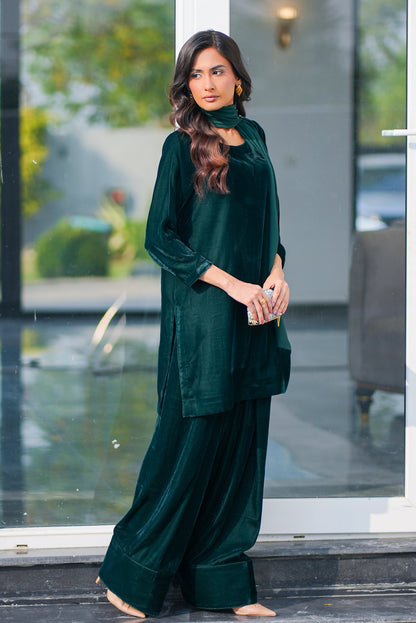 Bottle Green Farshi Shalwar Set