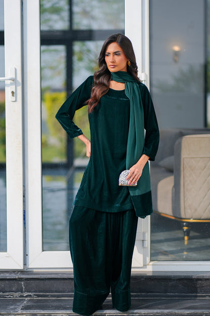 Bottle Green Farshi Shalwar Set