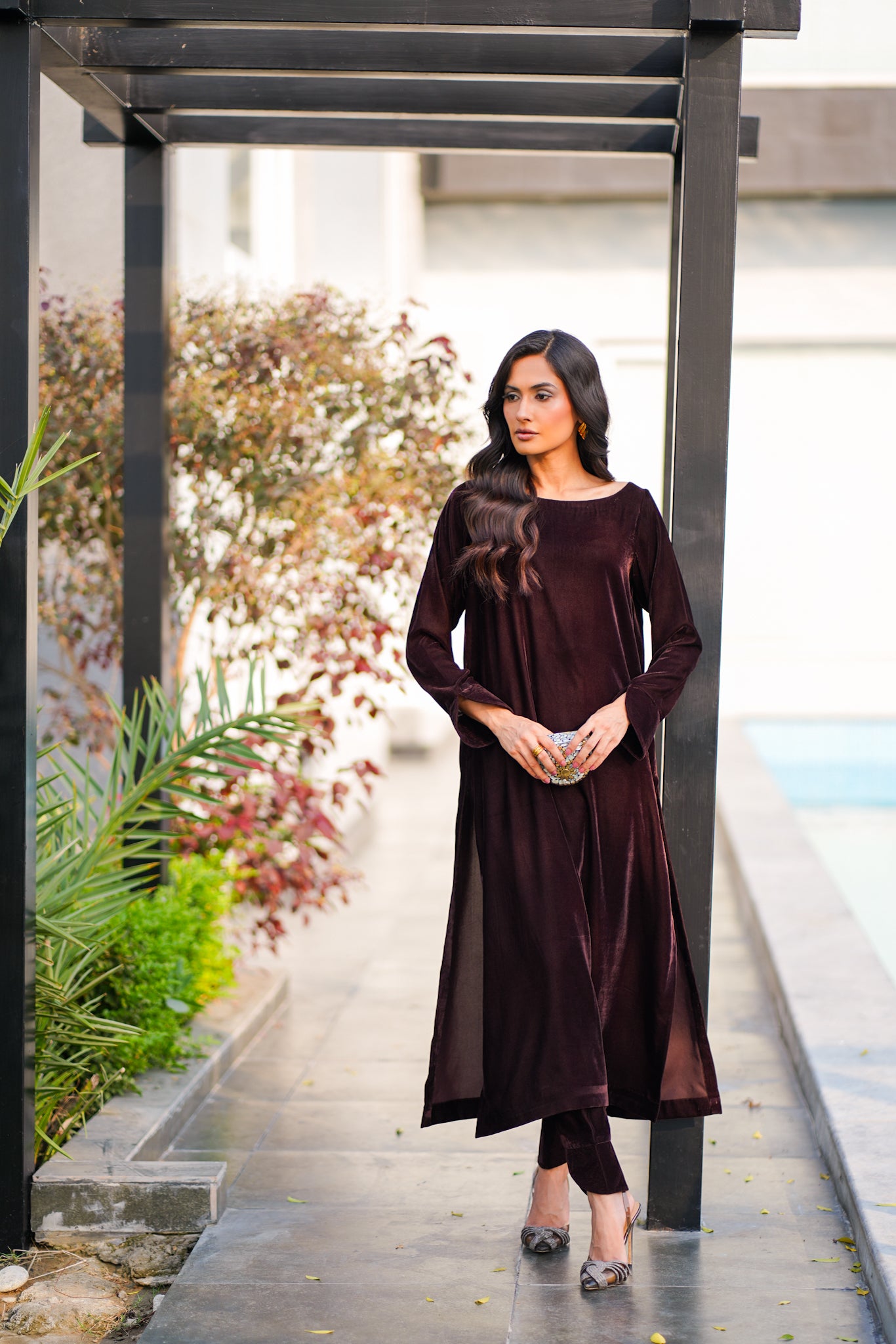 Chocolate Velvet Coord Set