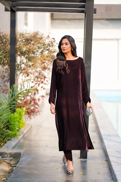 Chocolate Velvet Coord Set