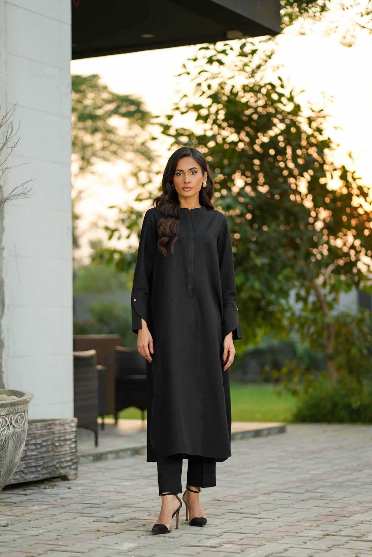 Classic Black Khaddar Coord