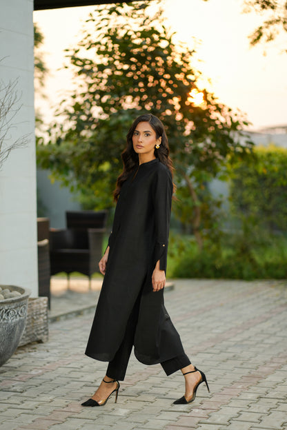 Classic Black Khaddar Coord